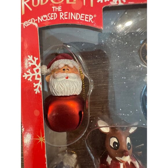 Rudolph The Red-Nosed Reindeer Christmas Ornaments 6 Piece Set Collectible Gift - Picture 2 of 8